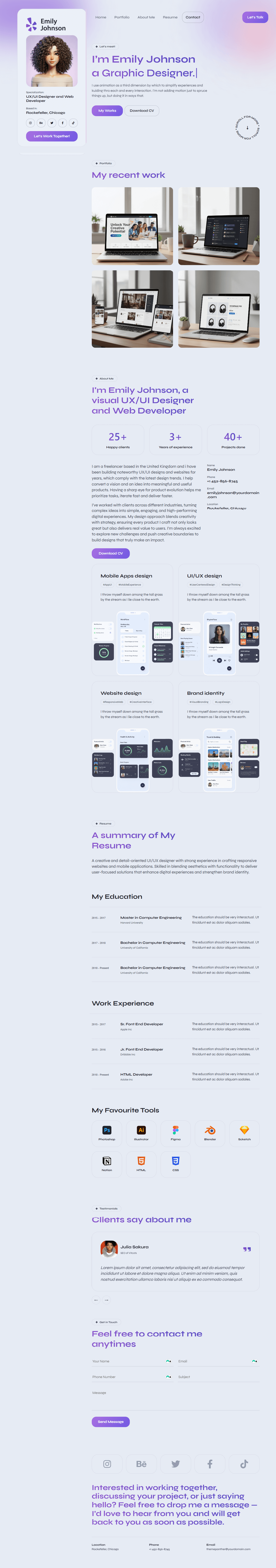 Personal portfolio HTML template