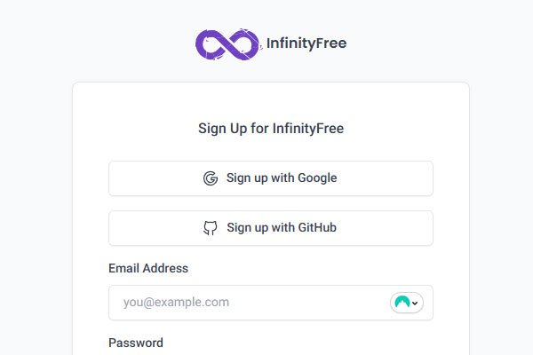 infinityfree screenshot