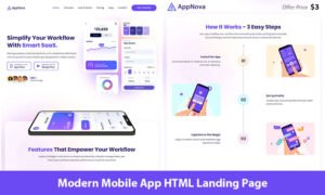 mobile app landing page